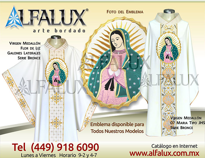 Medallón Vírgen de Guadalupe en Casullas